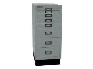 kantoor-ladekast HxBxD 670x279x380mm 8 laden romp zilverkleurig staal - 4