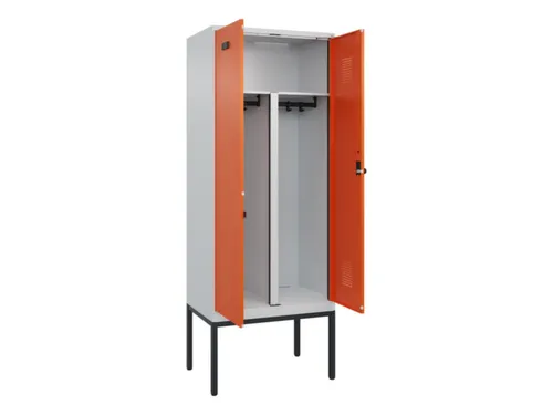 PBM-locker,HxBxD 2120x800x500mm,2vak,vak B 400mm,draaigrendel