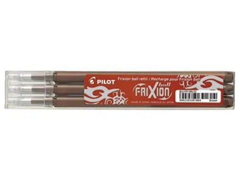 Penvulling Pilot Frixion Ball 0.7mm Medium punt Bruin 3 stuks
