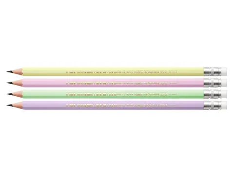 Crayon BIC avec embout gomme pastel assorti