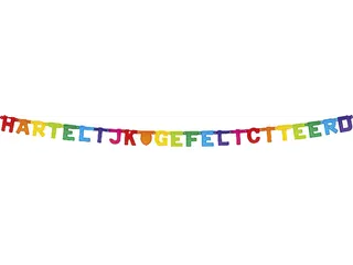 Letterslinger gefeliciteerd kleur 1.6m - 2