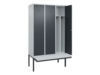 locker voor scheiding van kleding,HxBxD 2120x1200x815mm,3vak - 2