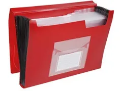 Voorordner A4 PP 13 Vaks Elastieksluiting Rood