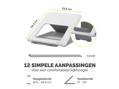 Laptopstandaard Fellowes Breyta wit