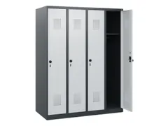 schoollocker,HxBxD 1530x1200x500mm,4vak,vak B 300mm,draaigrendel