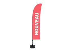 Beachflag 430cm complete set "NOUVEAU" Rood