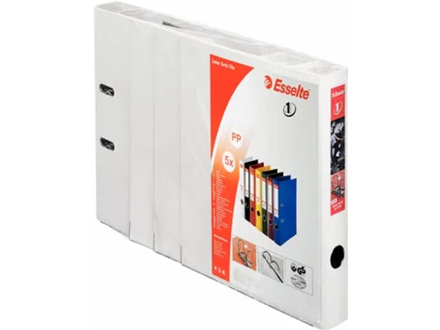 classeur à levier Power N°1, dos de 5 cm, blanc, paquet de 5 pièces