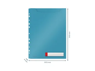 Insteekmap U-model Leitz Cosy harmonica A4 met perforatiestrip PP blau - 3