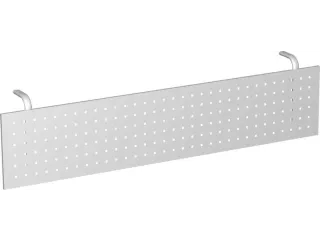 zichtscherm,v. elektr. in hgte verstelb. bureau,HxB 320x1800mm,staal - 1