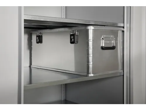 universele kast,HxBxD 1950x930x800mm,4xStalen bodem,cil.-slot,sokkel