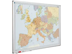 Landkaart Bord 90x120cm Softline Profiel 8mm Europa