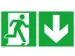 Panneau Sortie de secours Issue de secours à droite
