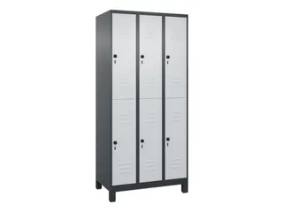 dubbeldekse locker,HxBxD 1950x900x500mm,3x2vak.,vak B 300mm - 1