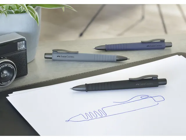 Balpen Faber-Castell Polyball XB Urban steengrijs