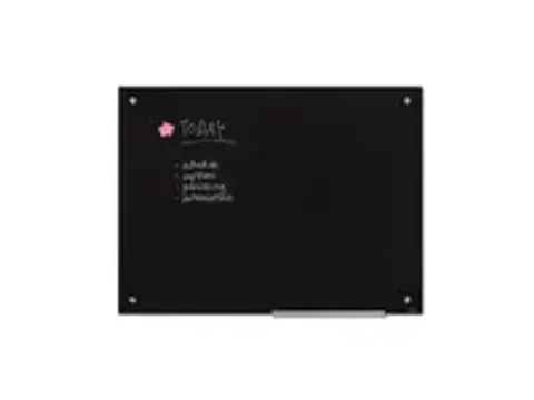OUTLET Scritto Glasbord Zwart 90x120 cm met stift