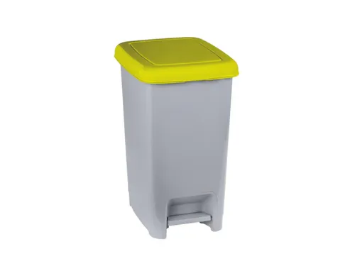 Slim,pedaalemmer 60L grijs/geel