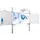 Projectiebord vijfvlaks 126x231cm 16:9 kolom mat Extraflat finger touc