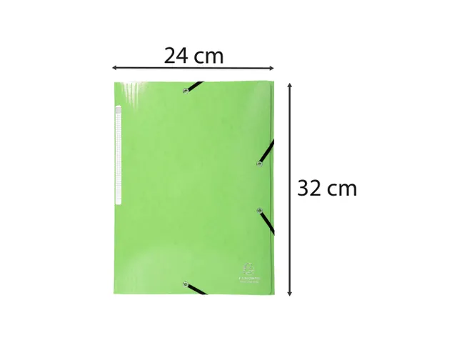 Exacompta Iderama Elastomap Met 3 Kleppen, Met Rugetiket, Limoengroen