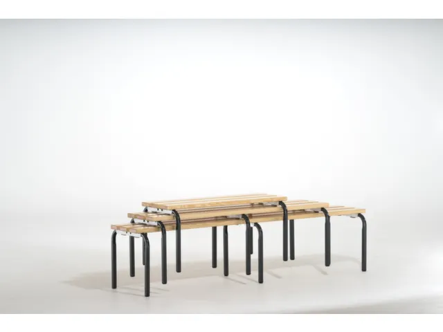 banc,HxLxP 450x2000x450mm,bois,structure acier RAL7035