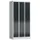 garderobekast 1800x870x500mm 3vak klink sokkel romp RAL7035 RAL7016