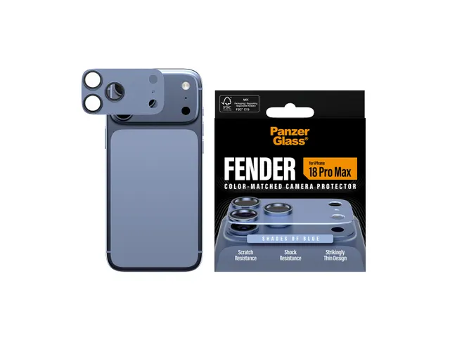 PanzerGlass Fender Camera Lens Protector Shades of Blue iPhone 18 P