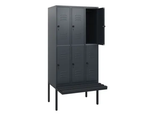 Dubbeldekse dekenkist,HxBxD 1950x900x815mm,3x2vak.,vak B 300mm