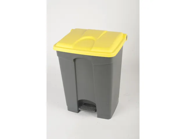 pedaalemmer,1x70l,HxBxD 673x495x412mm,romp PP grijs,deksel PP geel