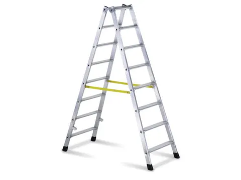 Boktrap Aluminium 1.84m 2x8treden Dubbelzijdig