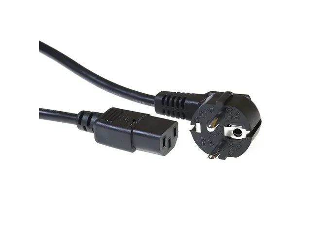 Câble alimentation ACT Schuko CEE 7/7 Mâle (coudé) C13 IEC 60320 No