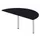 aanbouwtafel,i.h.v.,HxBxD 720-840x1600x800mm,halfrond,CC-zwart