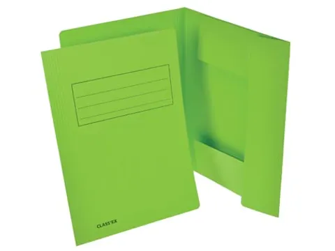 Dossiermap 3 Kleppen Groen A4 250 Gram