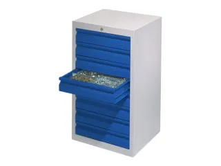 ladekast 900x500x500mm 8laden cilinderslot RAL7035 front RAL5010 - 2