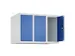 opzetkast,v. locker,3vak.,vak B 250mm,HxBxD 500x750x500mm,vleugeldeur
