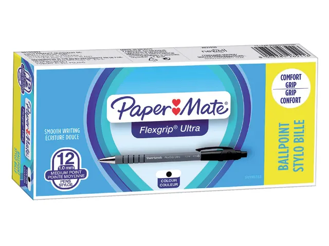 Balpen Paper Mate Flexgrip Ultra retractable zwart