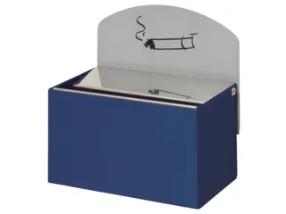 Wandasbak 87x140x98mm Achterwand Verzinkt Plaatstaal Gentiaanblauw - 1