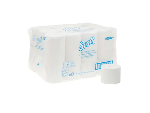 SCOTT 4007 Toilettissue Rollen 2-laags Kokerloos Wit 36 rollen