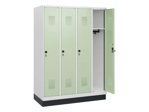 schoollocker,HxBxD 1630x1200x500mm,4vak,vak B 300mm,draaigrendel