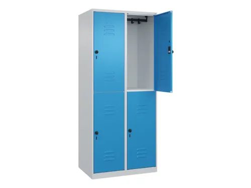 dubbeldekse locker,HxBxD 1850x800x500mm,2x2vak.,vak B 400mm
