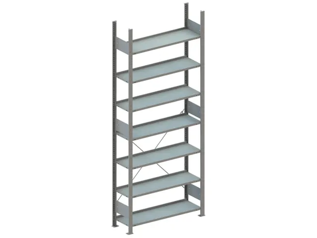 magazijnstelling,grondveld,HxBxD 2500x1056x336mm,vakl. 80kg,7xlegbord
