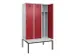 locker met bank,voor scheiding van kleding,HxBxD 2120x1200x815mm,3vak