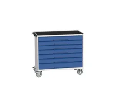 gereedschapswagen 965x1050x600mm antislipblad 7 laden RAL7035+RAL5010