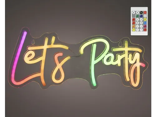 Ledbord Lumineo indoor USB neon Let's Party led Colour change effects