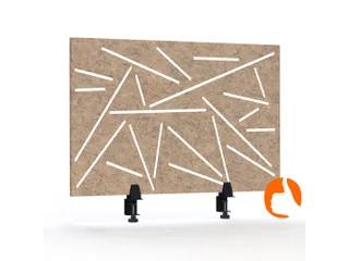 Akoestisch Bureaupaneel met patroon uitsnede 60x75cm Zand - 1