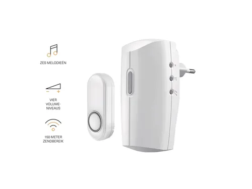 Stekkerdeurbelset KlikAanKlikUit ACDB-8000AC wit