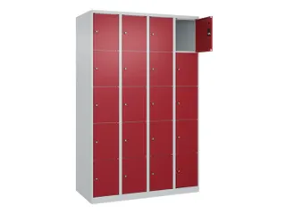 lockerkast,HxBxD 1850x1200x500mm,4x5vakken,vak B 300mm,cil.-slot - 1