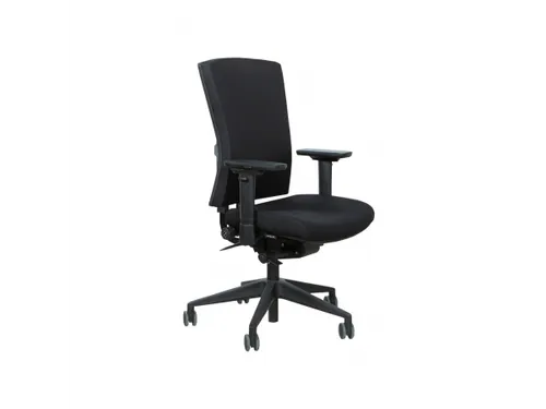 Bureaustoel 400-NPR Comfort Zwarte stof, Zwart voetkruis