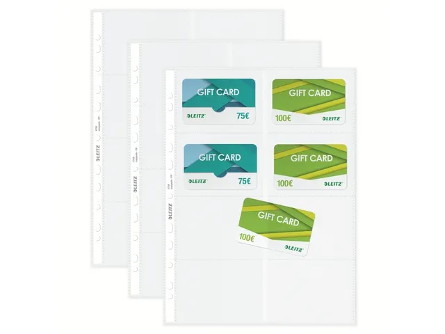 Showtas Leitz 4758 Visitekaart A4 Pp Transparant 11-Gaats