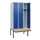 locker met bank,HxBxD 1950x900x815mm,3vak,vak B 300mm,draaigrendel
