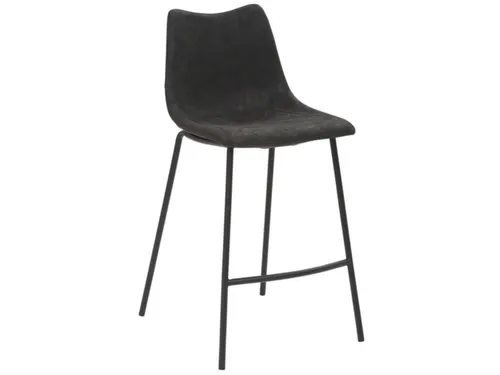 Barkruk mySOLO 4-poten Zwart met Zitting kunstleder Vintage Zwart