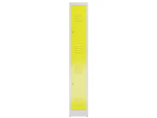 Dubbeldekse garderobekast 1800x310x500mm 2vak B300mm RAL7035 RAL1018 - 2
